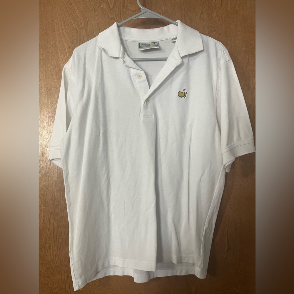 Men’s Masters Polo - Size Medium - White - 100% Cotton